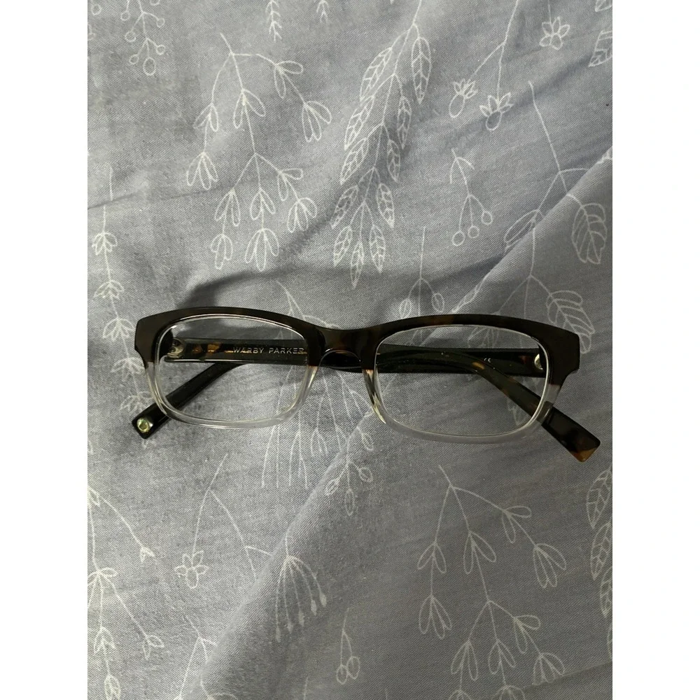 Warby Parker Zagg 203 Tortoise Crystal Eyeglasses Frames 49-19-140 Rectangular